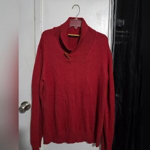 Vintage Sean John Red Sweater with Yellow Accent
